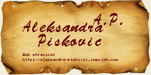 Aleksandra Pisković vizit kartica